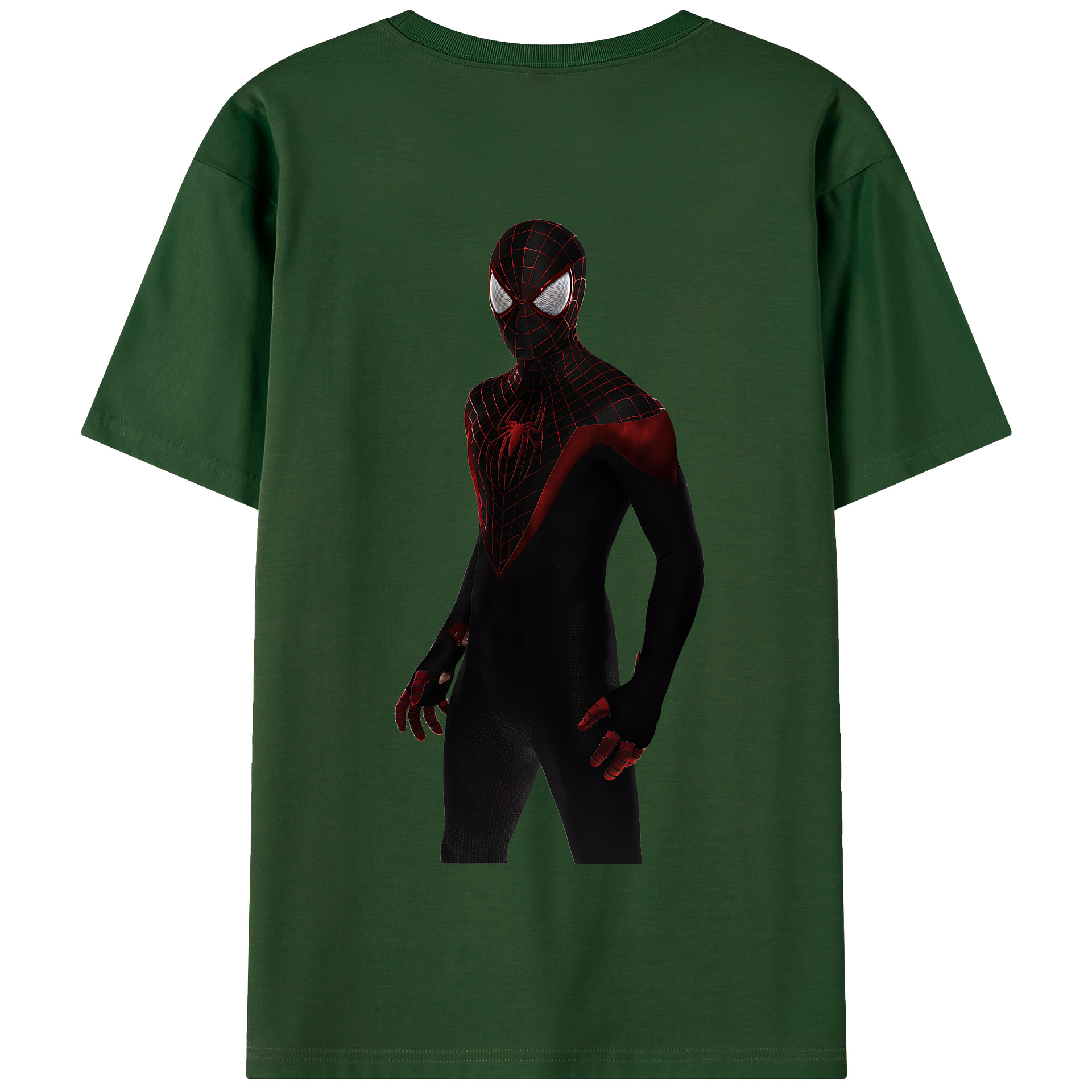 （画像用） Spider Man スパイダーマン 綿100％半袖Tシャツ（背面プリント）